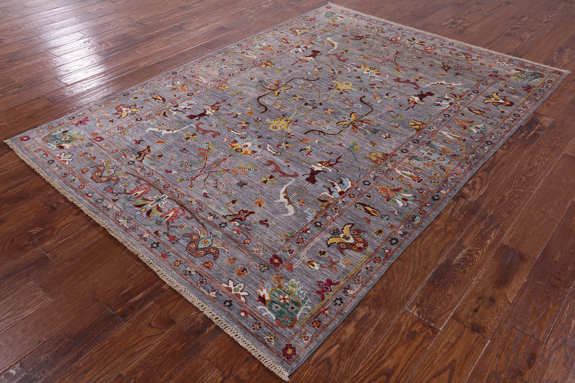 Peshawar Handmade Wool Rug - 5' 10" X 8' 1" - Golden Nile