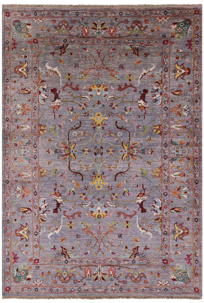 Peshawar Handmade Wool Rug - 5' 10" X 8' 1" - Golden Nile