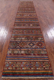 Khorjin Persian Gabbeh Handmade Wool Runner Rug - 2' 11" X 15' 5" - Golden Nile