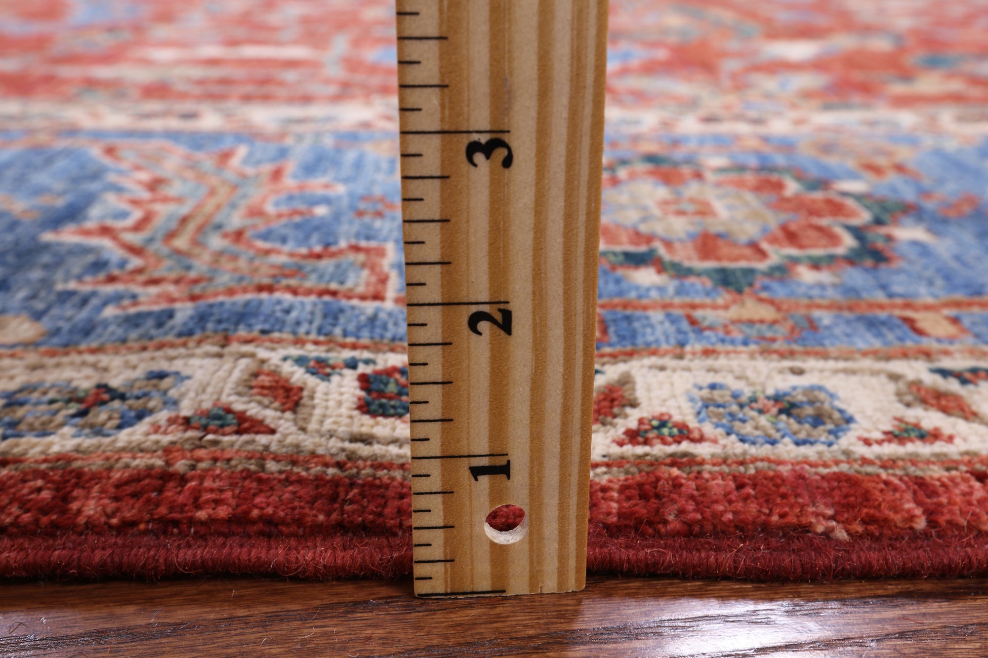 Red Persian Fine Serapi Hand Knotted Wool Rug - 8' 2" X 9' 10" - Golden Nile