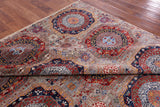 Geometric Persian Mamluk Hand Knotted Wool Rug - 8' 1" X 9' 7" - Golden Nile