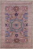 Geometric Persian Mamluk Handmade Wool Rug - 6' 2" X 8' 11" - Golden Nile