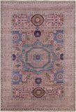 Geometric Persian Mamluk Handmade Wool Rug - 6' 2" X 8' 11" - Golden Nile