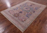 Geometric Persian Mamluk Handmade Wool Rug - 6' 2" X 8' 11" - Golden Nile