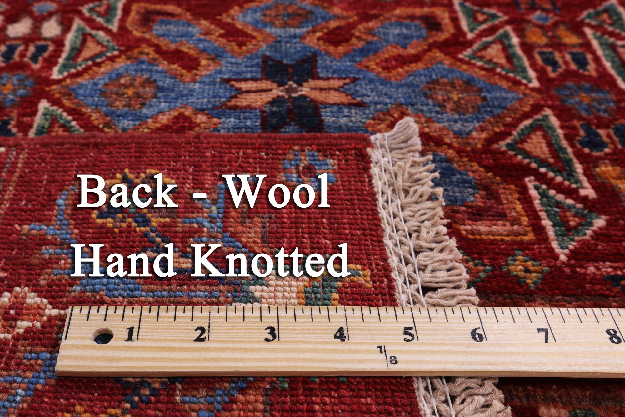 Red Khorjin Persian Gabbeh Hand Knotted Wool Runner Rug - 2' 11" X 15' 8" - Golden Nile