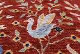 Exotic Birds Persian Hand Knotted Wool Rug - 11' 11" X 14' 9" - Golden Nile