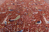 Exotic Birds Persian Hand Knotted Wool Rug - 11' 11" X 14' 9" - Golden Nile