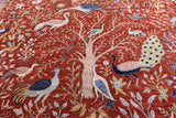 Exotic Birds Persian Hand Knotted Wool Rug - 11' 11" X 14' 9" - Golden Nile