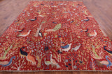 Exotic Birds Persian Hand Knotted Wool Rug - 9' 1" X 12' 1" - Golden Nile