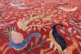 Exotic Birds Persian Hand Knotted Wool Rug - 9' 1" X 12' 1" - Golden Nile