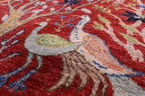 Exotic Birds Persian Hand Knotted Wool Rug - 9' 1" X 12' 1" - Golden Nile