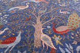 Exotic Birds Persian Handmade Wool Rug - 9' 9" X 13' 7" - Golden Nile