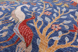 Exotic Birds Persian Handmade Wool Rug - 9' 9" X 13' 7" - Golden Nile