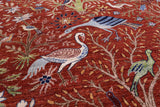 Exotic Birds Persian Hand Knotted Wool Rug - 10' 0" X 14' 1" - Golden Nile