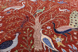 Exotic Birds Persian Hand Knotted Wool Rug - 10' 0" X 14' 1" - Golden Nile