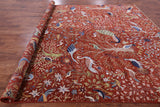 Exotic Birds Persian Hand Knotted Wool Rug - 10' 0" X 14' 1" - Golden Nile