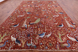 Exotic Birds Persian Hand Knotted Wool Rug - 10' 0" X 14' 1" - Golden Nile