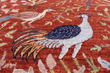 Exotic Birds Persian Hand Knotted Wool Rug - 10' 0" X 14' 1" - Golden Nile