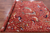 Exotic Birds Persian Handmade Wool Rug - 8' 4" X 9' 9" - Golden Nile