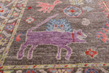 Grey Persian Fine Serapi Handmade Wool Rug - 8' 1" X 10' 2" - Golden Nile