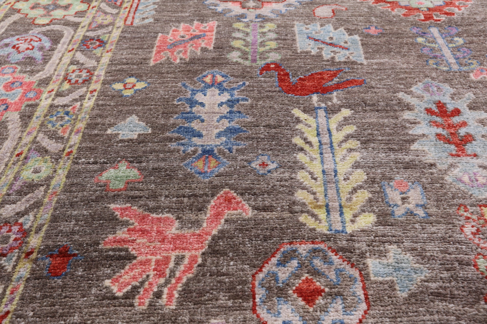 Grey Persian Fine Serapi Handmade Wool Rug - 8' 1" X 10' 2" - Golden Nile