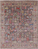 Grey Persian Fine Serapi Handmade Wool Rug - 8' 1" X 10' 2" - Golden Nile