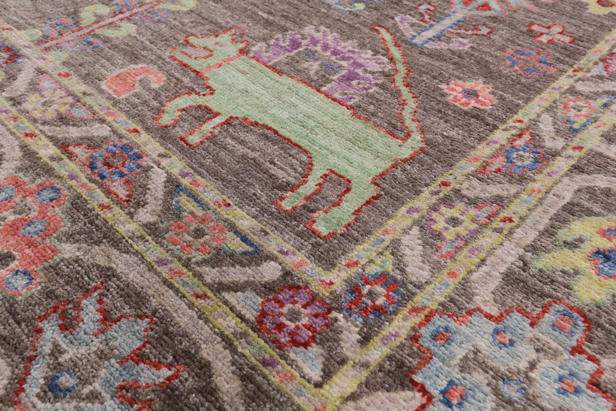 Grey Persian Fine Serapi Handmade Wool Rug - 8' 1" X 10' 2" - Golden Nile