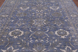 Blue Persian Fine Serapi Handmade Wool Rug - 8' 2" X 9' 11" - Golden Nile