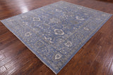 Blue Persian Fine Serapi Handmade Wool Rug - 8' 2" X 9' 11" - Golden Nile