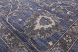 Blue Persian Fine Serapi Handmade Wool Rug - 8' 2" X 9' 11" - Golden Nile