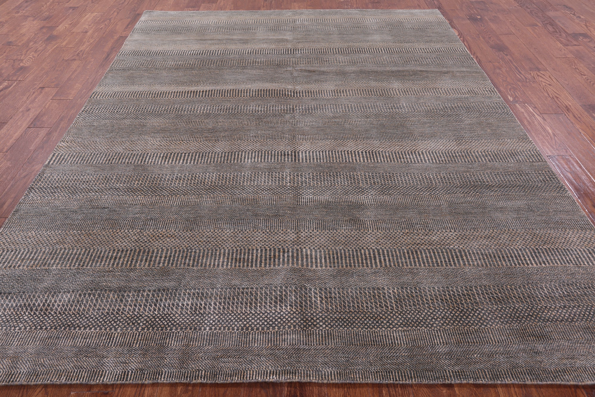 Savannah Grass Handmade Wool & Silk Rug - 8' 0" X 9' 10" - Golden Nile
