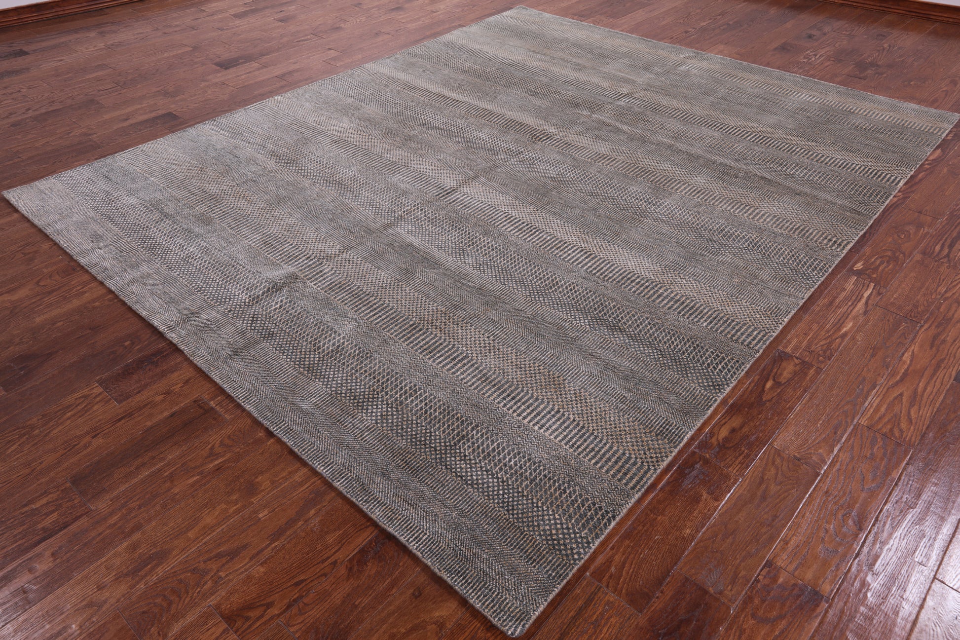 Savannah Grass Handmade Wool & Silk Rug - 8' 0" X 9' 10" - Golden Nile