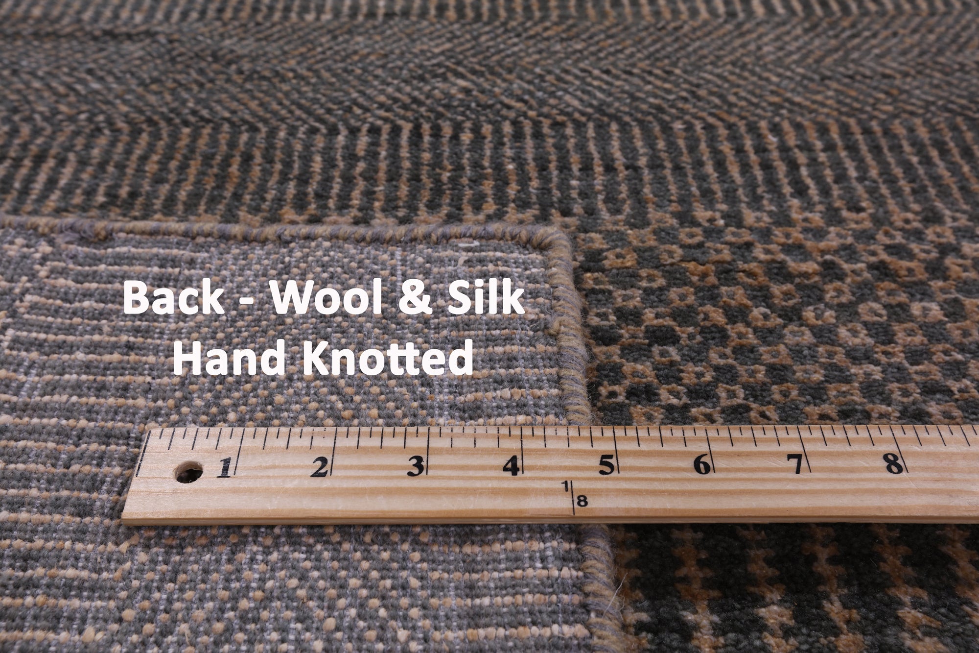 Savannah Grass Handmade Wool & Silk Rug - 8' 0" X 9' 10" - Golden Nile