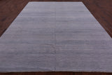Grey Savannah Grass Handmade Wool & Silk Rug - 9' 2" X 12' 2" - Golden Nile