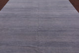 Grey Savannah Grass Handmade Wool & Silk Rug - 9' 2" X 12' 2" - Golden Nile