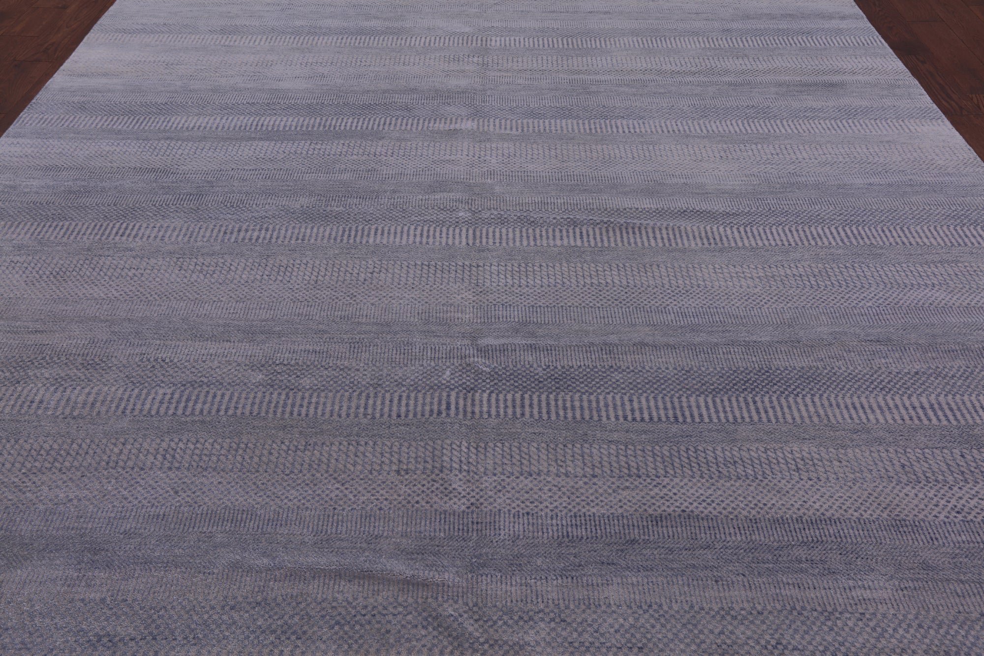 Grey Savannah Grass Handmade Wool & Silk Rug - 9' 2" X 12' 2" - Golden Nile