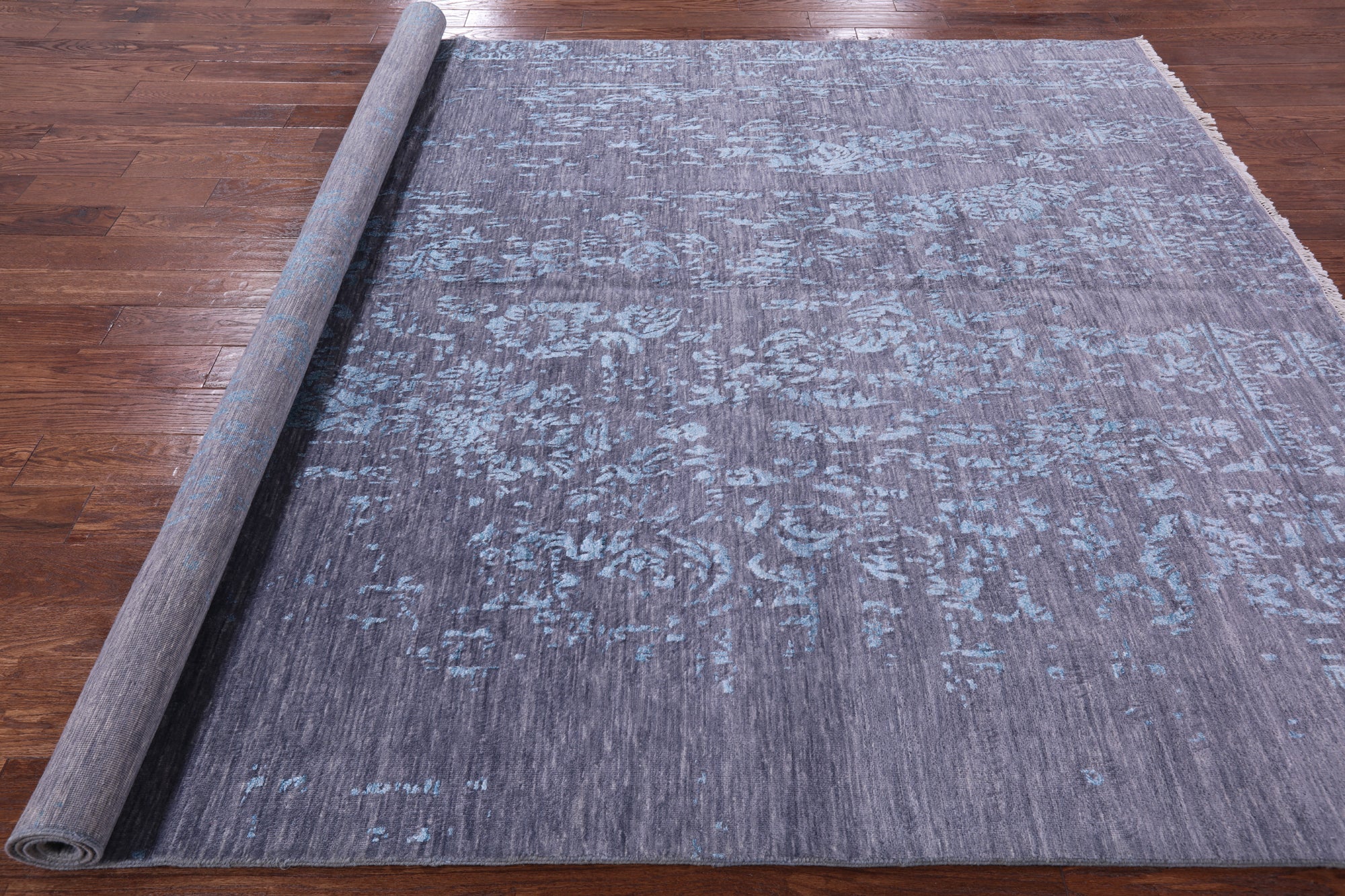 Modern Handmade Wool & Silk Rug - 8' 2" X 10' 1" - Golden Nile