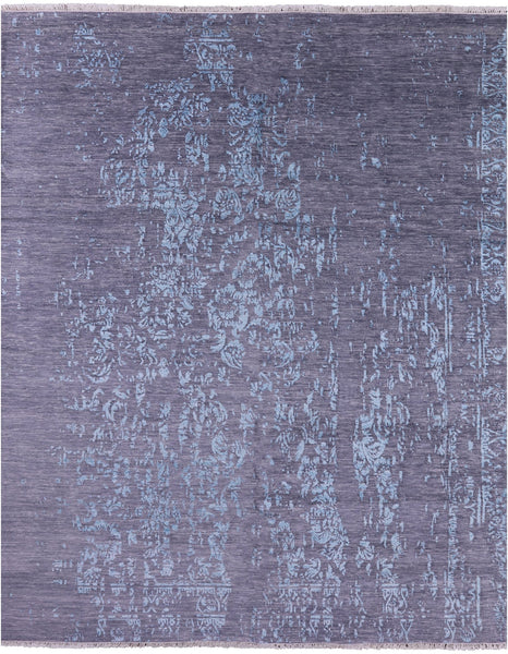 Modern Handmade Wool & Silk Rug - 8' 2" X 10' 1" - Golden Nile