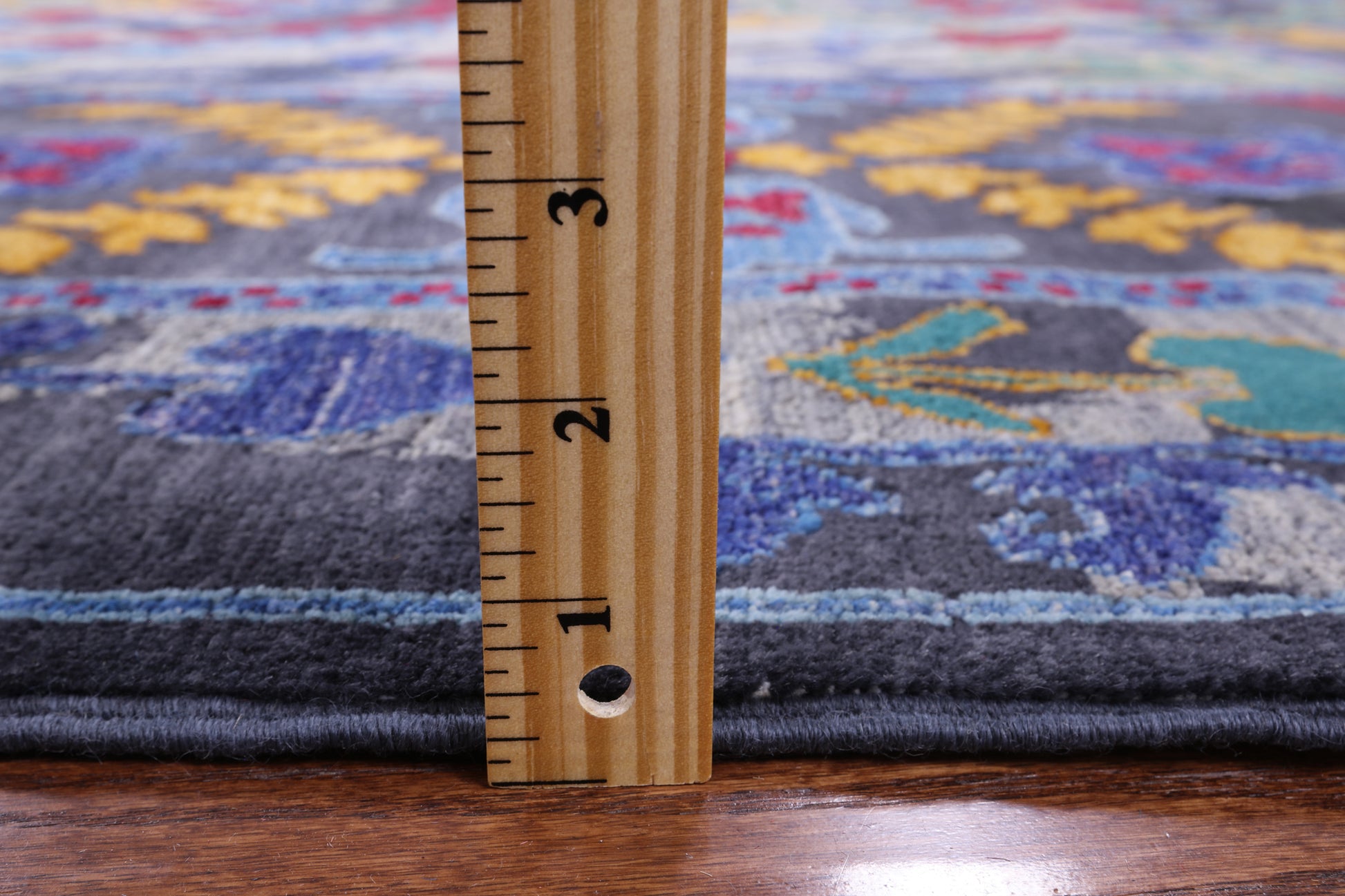 Grey William Morris Handmade Wool Rug - 8' 0" X 9' 10" - Golden Nile