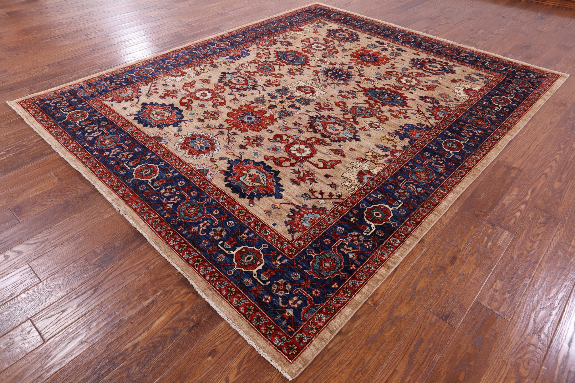Persian Fine Serapi Handmade Wool Rug - 8' 1" X 9' 11" - Golden Nile
