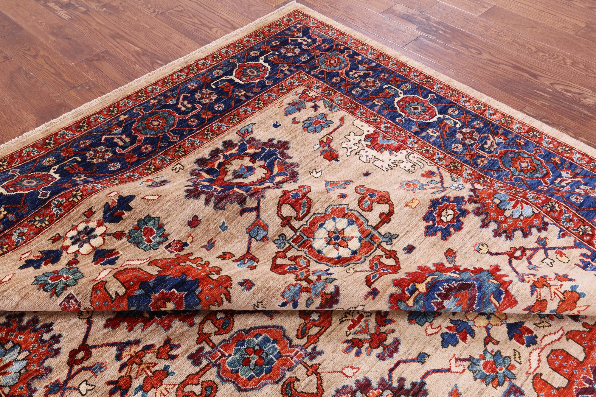Persian Fine Serapi Handmade Wool Rug - 8' 1" X 9' 11" - Golden Nile