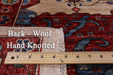 Ivory Persian Fine Serapi Hand Knotted Wool Rug - 7' 10" X 9' 9" - Golden Nile