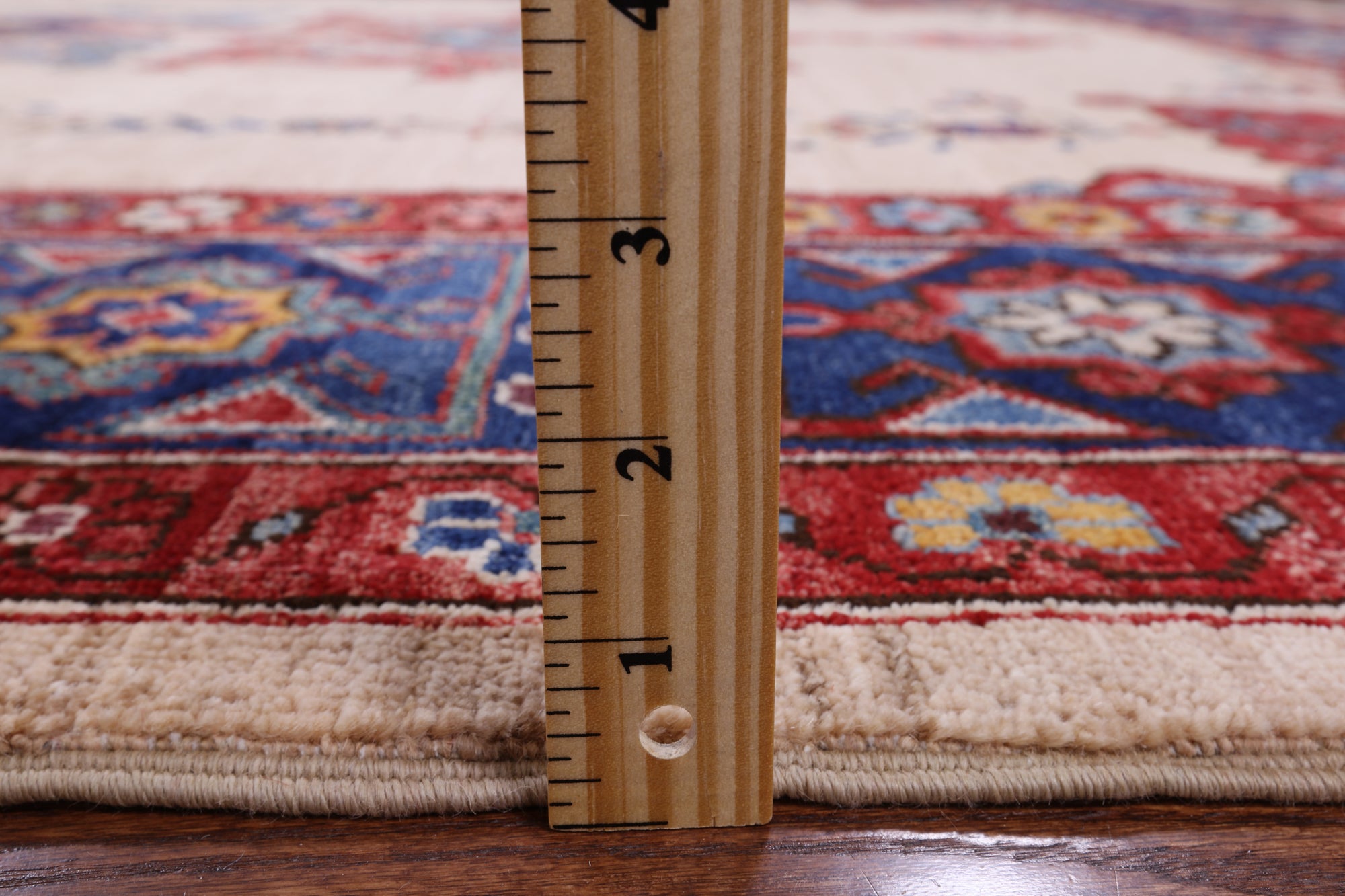 Ivory Persian Fine Serapi Hand Knotted Wool Rug - 7' 10" X 9' 9" - Golden Nile