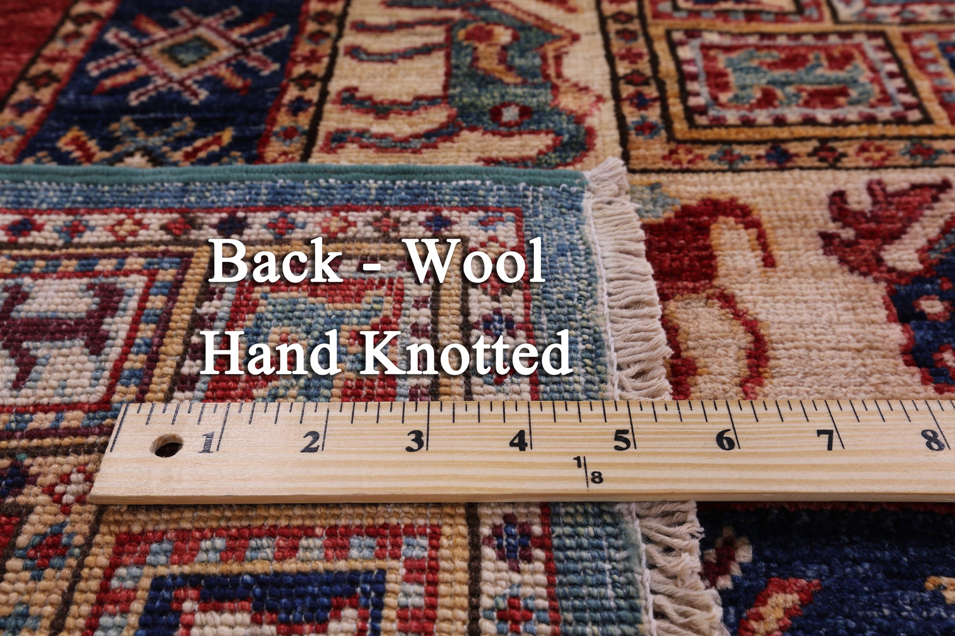 Antiqued Pazyryk Historical Design Hand Knotted Wool Rug - 8' 0" X 9' 7" - Golden Nile