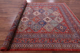 Persian Fine Serapi Hand Knotted Wool Rug - 9' 0" X 11' 7" - Golden Nile