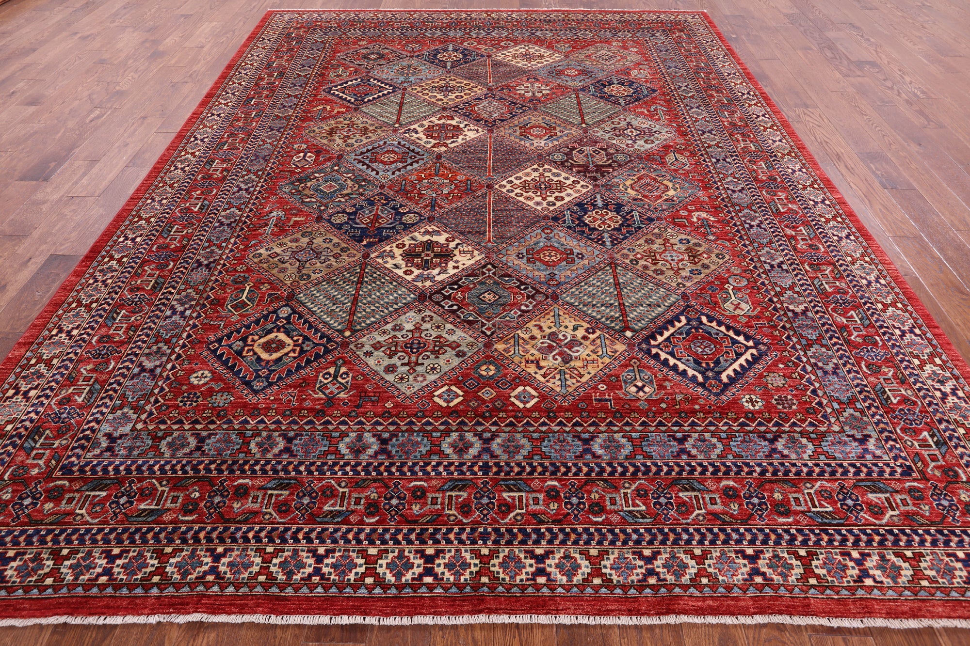 Persian Fine Serapi Hand Knotted Wool Rug - 9' 0" X 11' 7" - Golden Nile