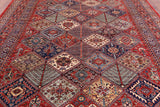 Persian Fine Serapi Hand Knotted Wool Rug - 9' 0" X 11' 7" - Golden Nile