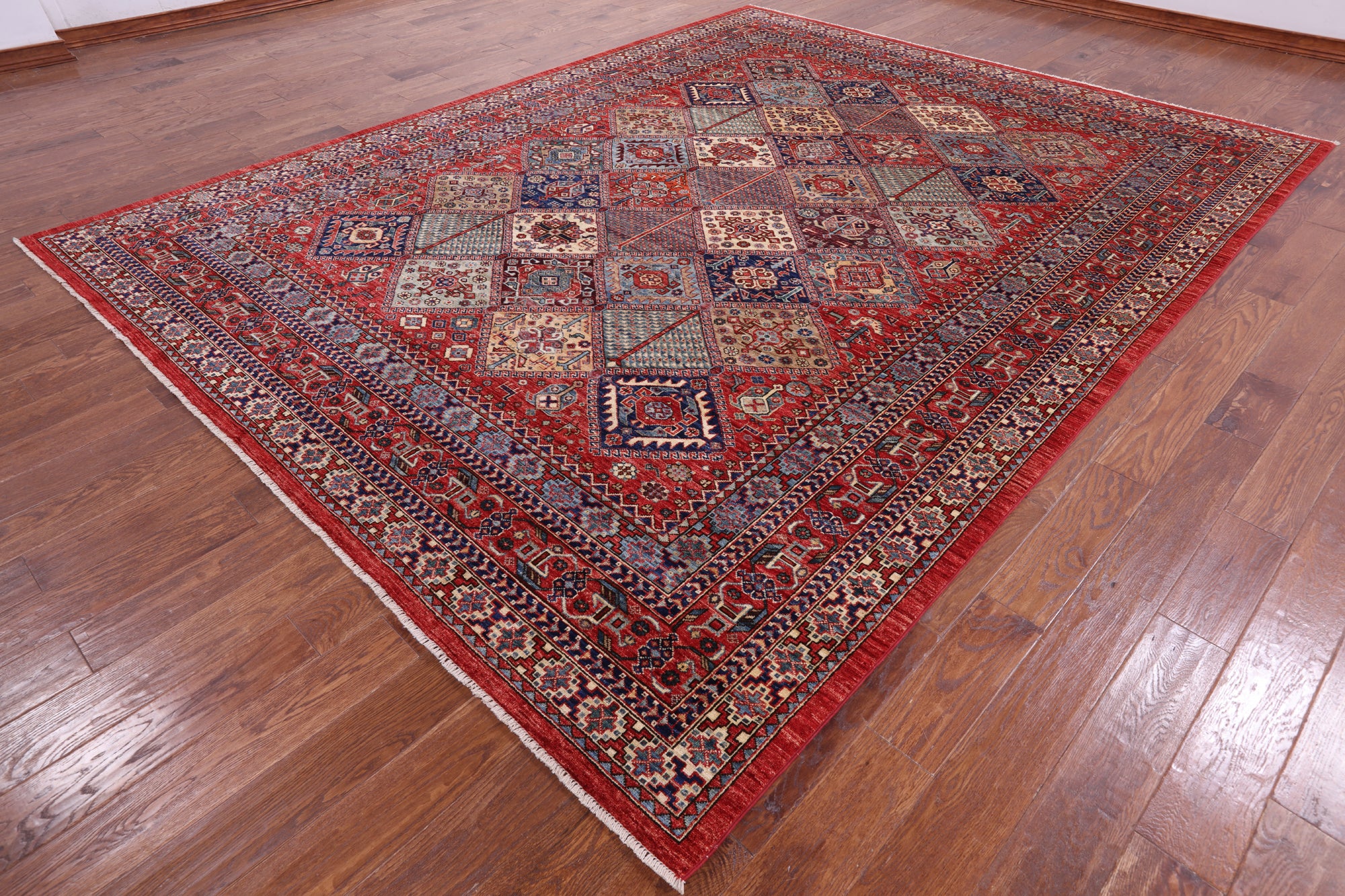 Persian Fine Serapi Hand Knotted Wool Rug - 9' 0" X 11' 7" - Golden Nile