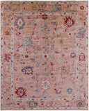 Turkish Oushak Hand Knotted Wool Rug - 7' 10" X 9' 9" - Golden Nile