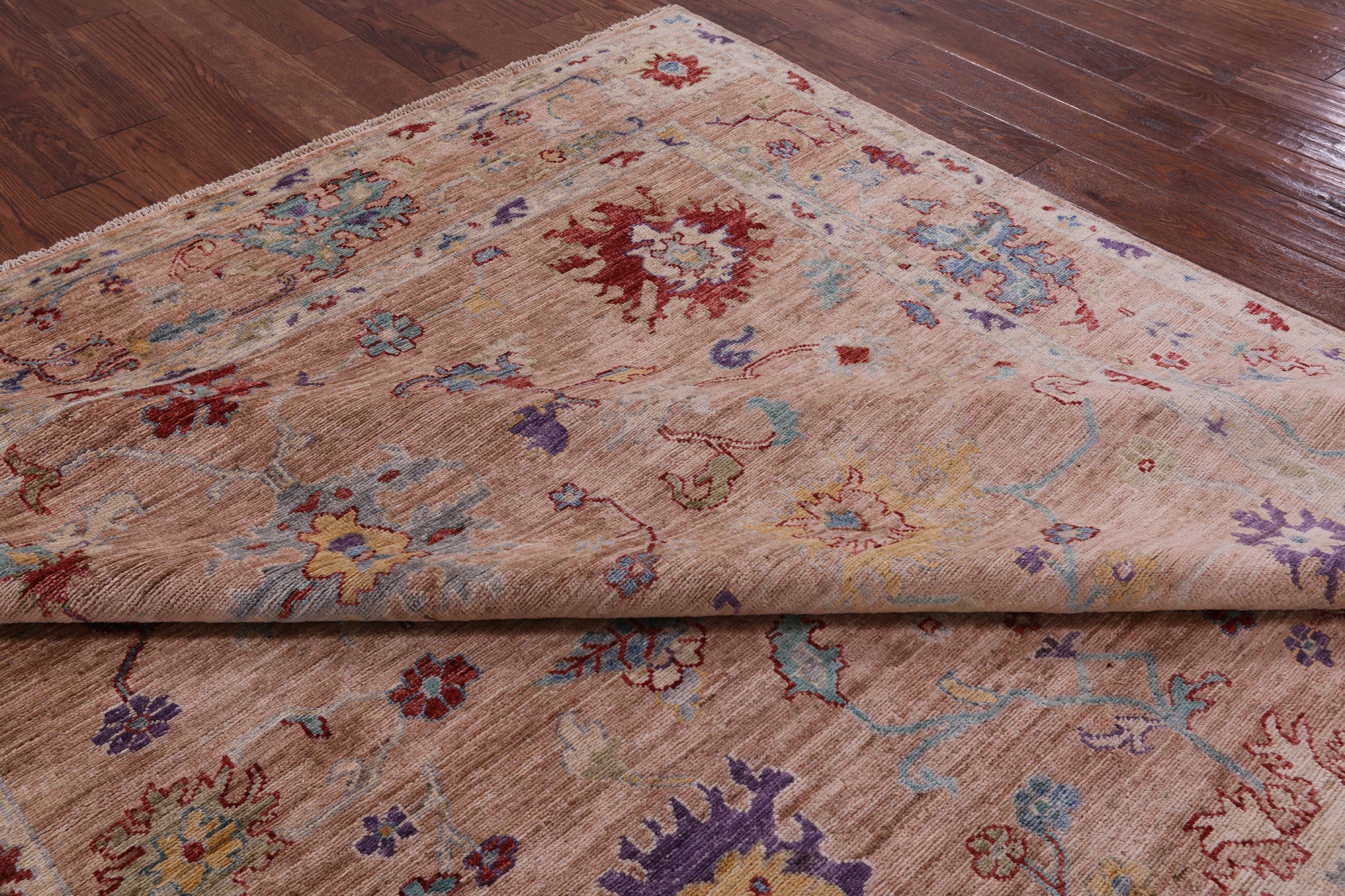 Turkish Oushak Hand Knotted Wool Rug - 7' 10" X 9' 9" - Golden Nile